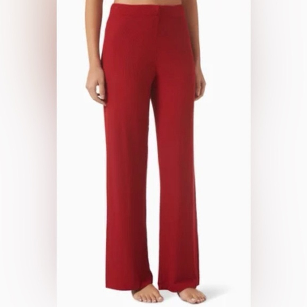 NWT SIZE XL SKIMS Bold Red Wide-Leg Pants